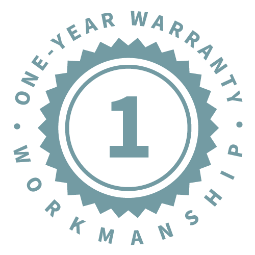 1-Year Workmanship Warranty